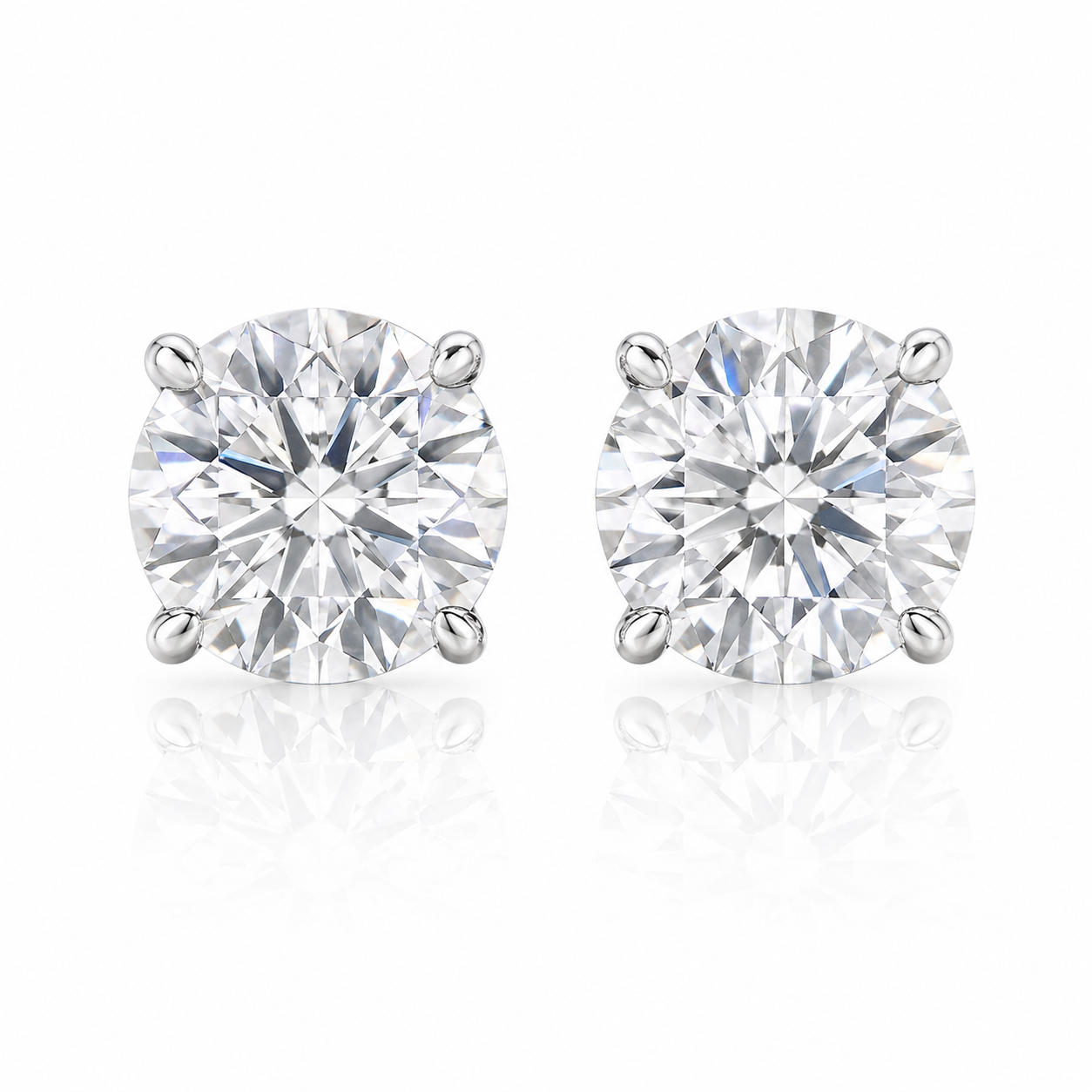 18K Diamond Stud Earrings — 6.02 CTW | IGI Certified